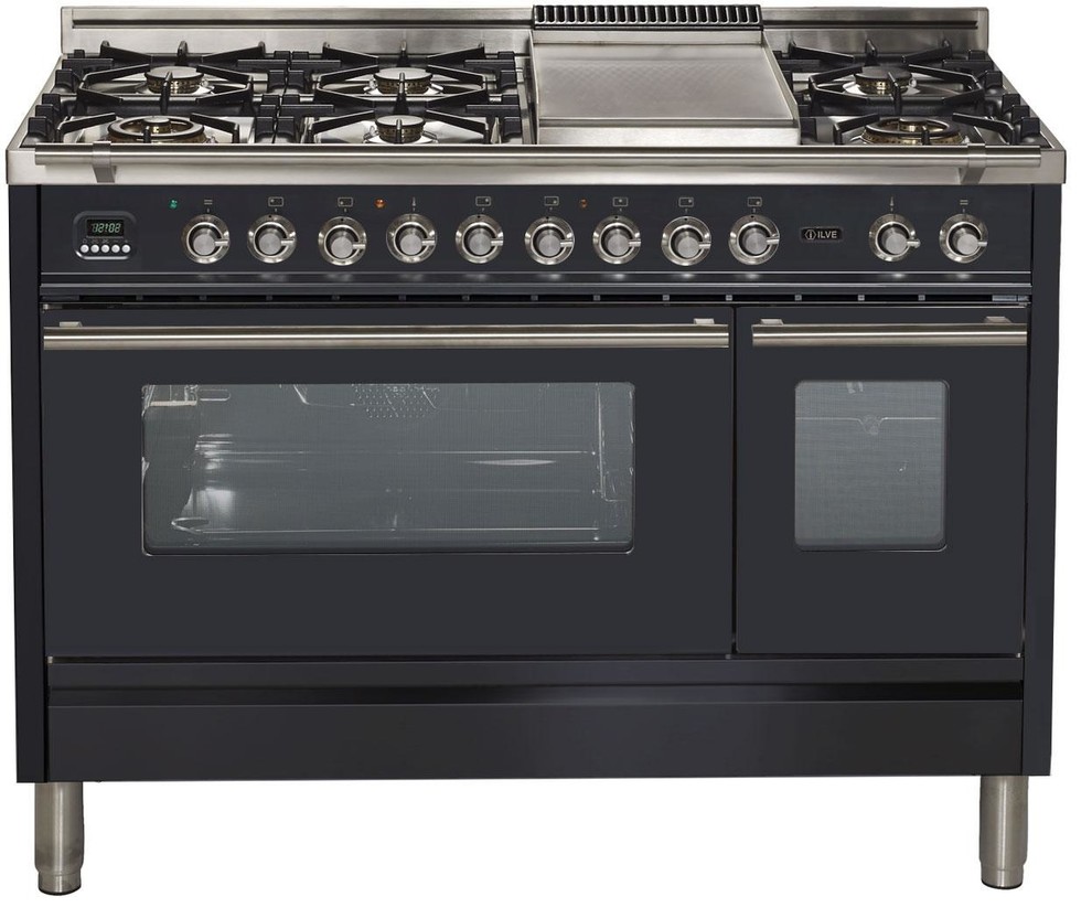 Ilve 48 Inch Dual Fuel Freestanding Range Contemporary Gas Ranges And Electric Ranges by