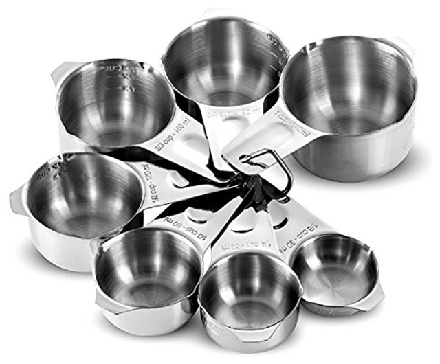 7-Piece Premium Grade 18/8 Stainless Steel Measuring Cups ...