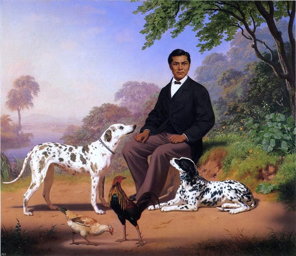 Charles Christian Nahl Sacramento Indian With Dogs, 16"x20" Premium Archival