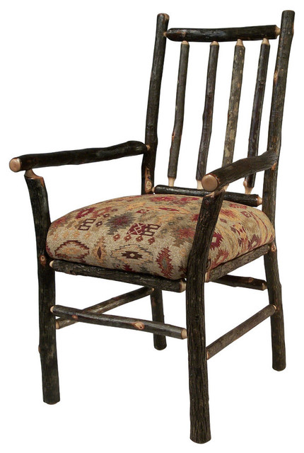 Flat Rock Berea Rail Back Arm Chair in Apache - Rustic ...