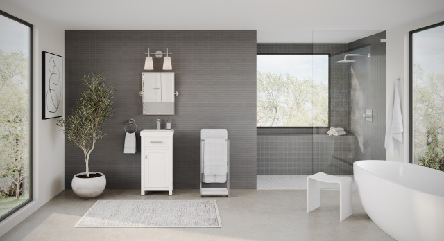 The Haven Bathroom Vanity, 18" - Transitional - Bathroom Vanities And ...