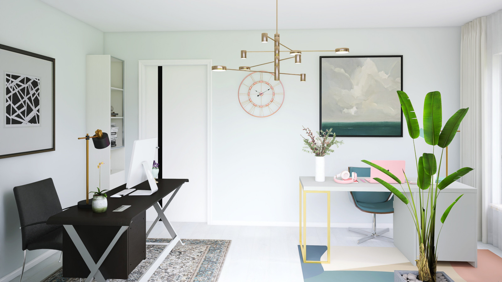 Рабочий кабинет для двоих