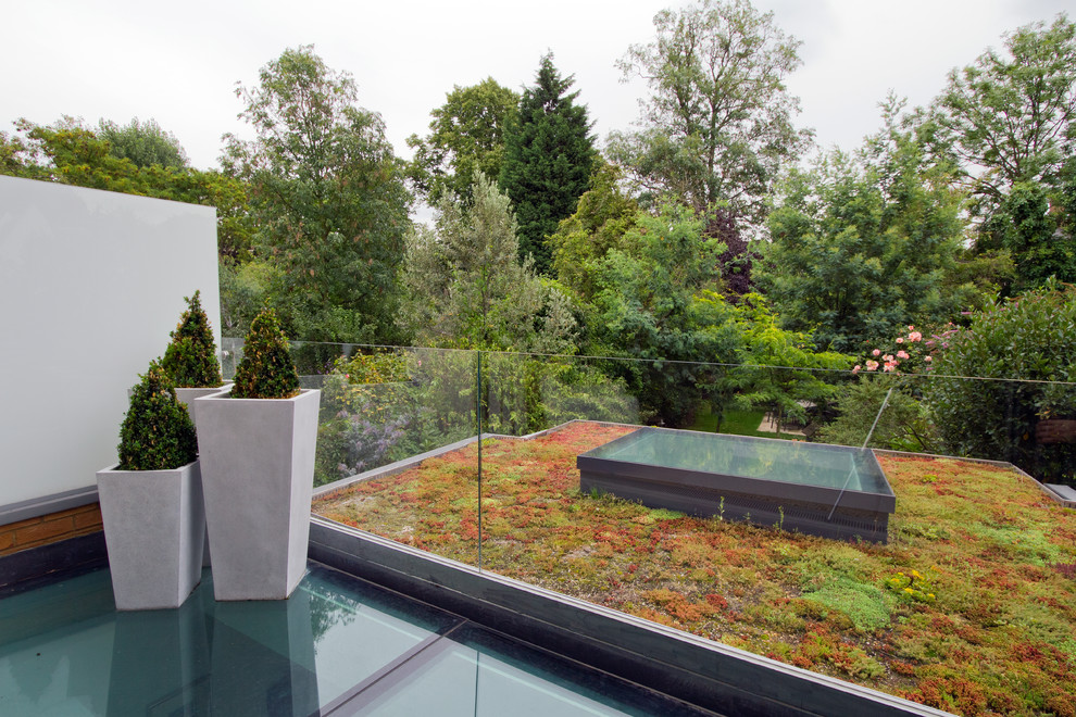 Design ideas for a contemporary glass exterior in London.