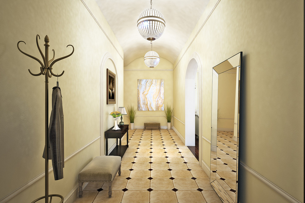 Dining room with fireplace