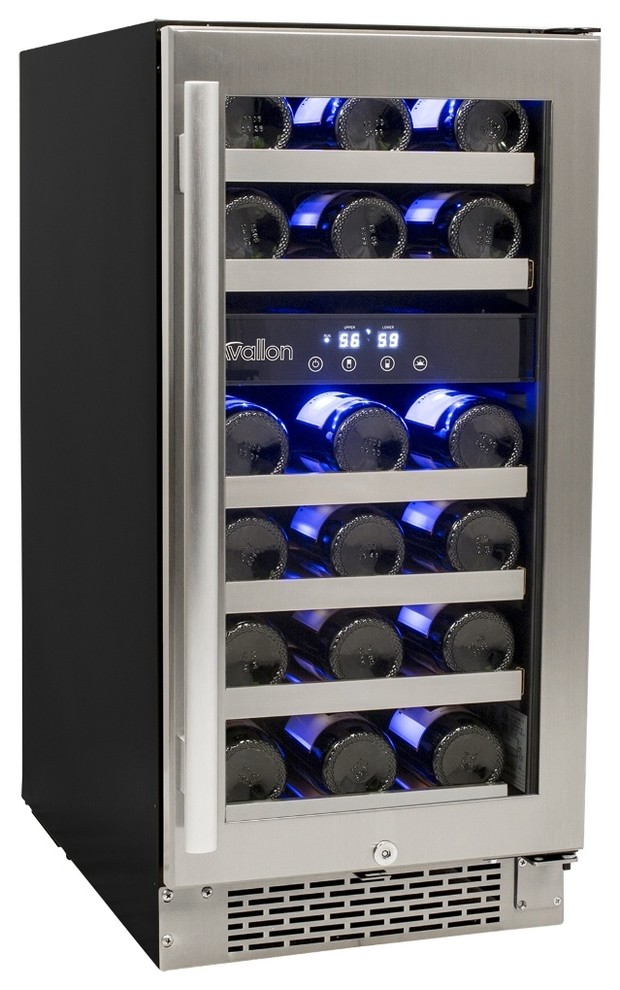 Avallon 28 Bottle Dual Zone Wine Cooler, Built In