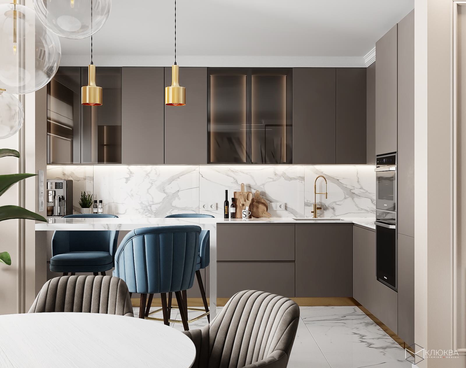 Проект кухни-столовой 27 кв.м