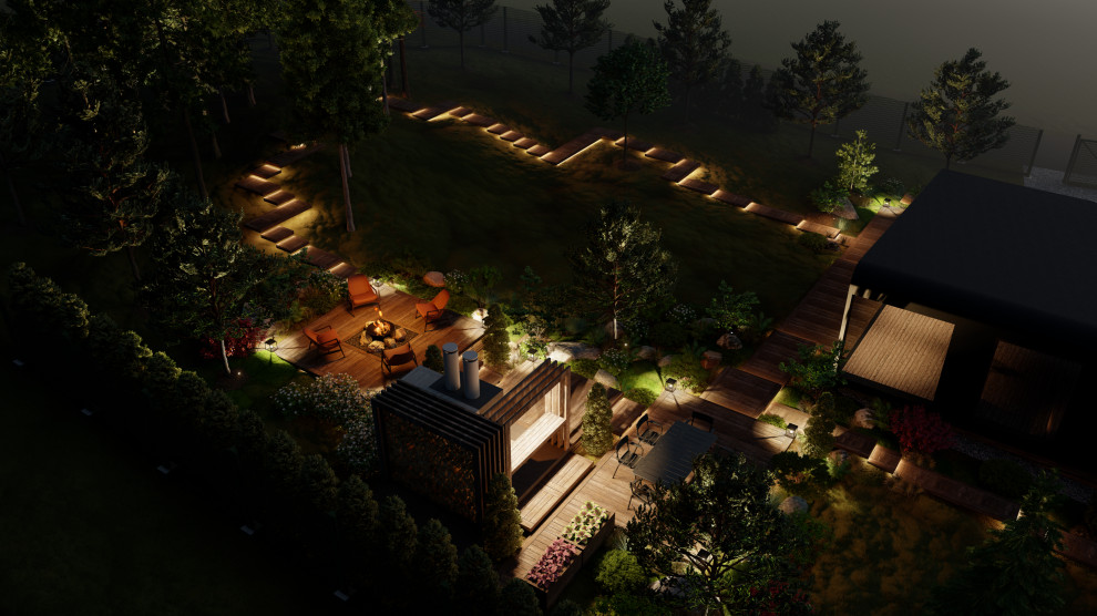 Участок ночью