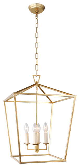 lantern chandelier gold