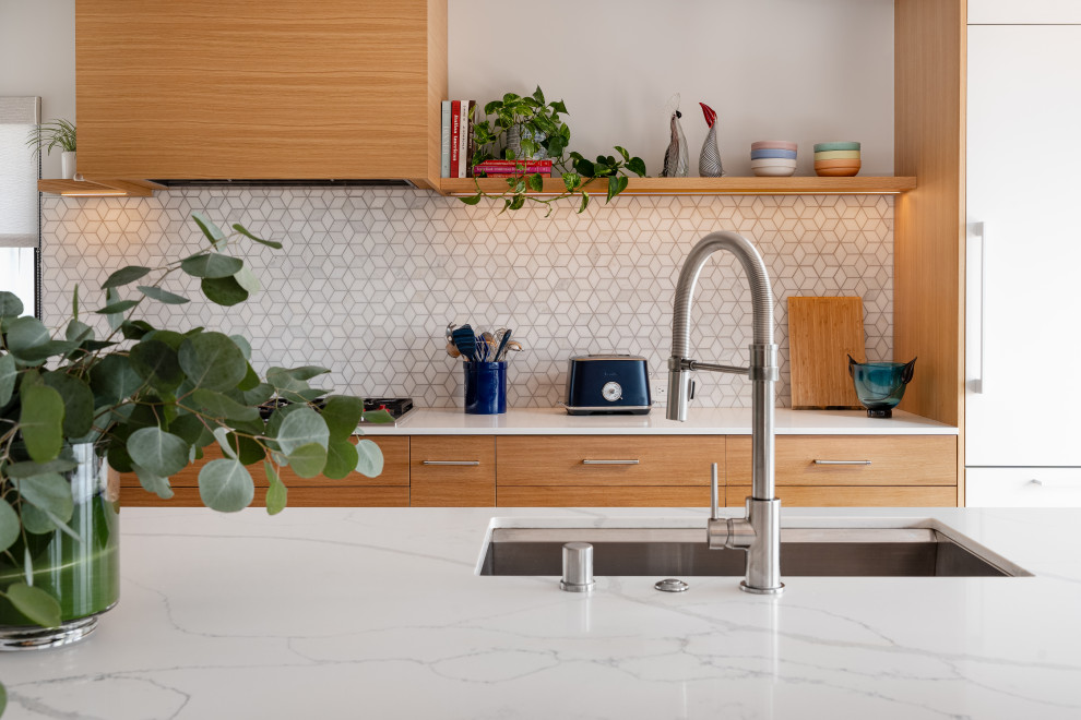 Kitchen - mid-century modern kitchen idea in San Francisco