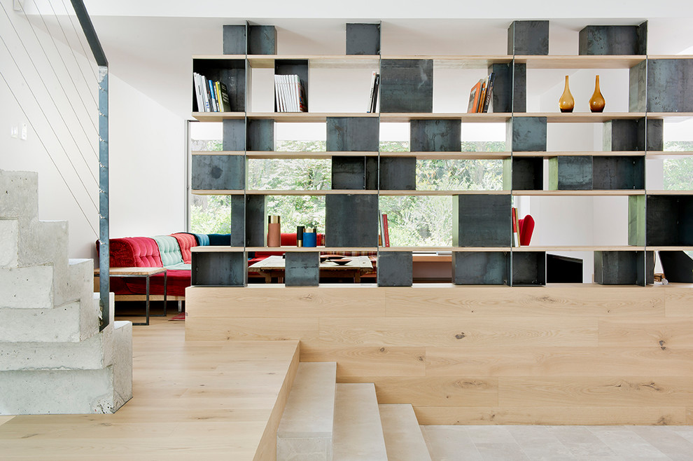 Design ideas for a contemporary living room in Madrid.