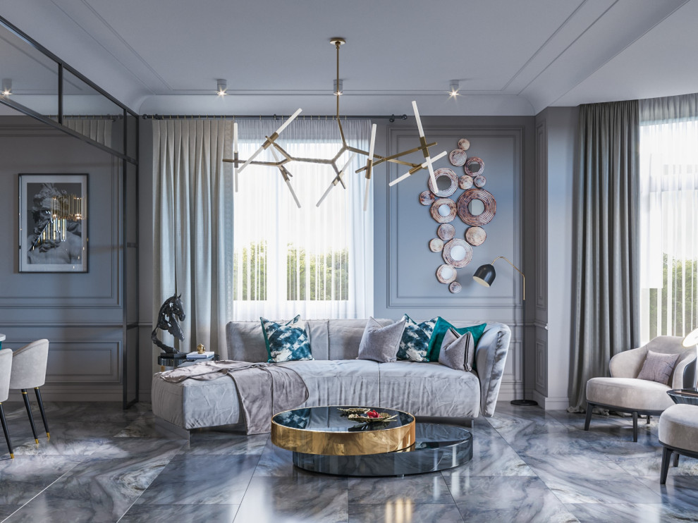 Дизайн коттеджа в неоклассическом стиле 260 кв.м. (2018 год)