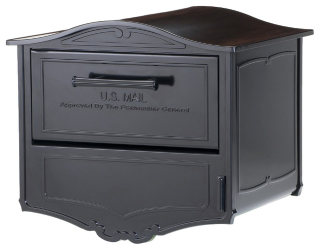 IN STOCK Geneva Locking Post Mount Mailbox Traditional Mailboxes by Architectural