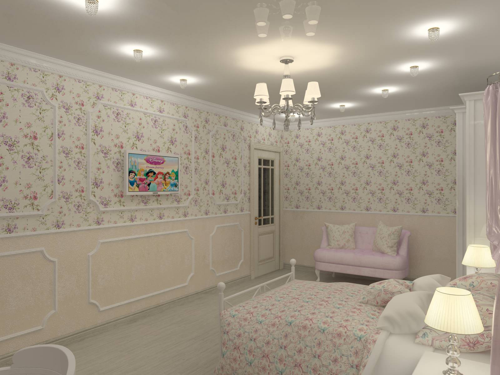 Детская для девочки 21 кв.м