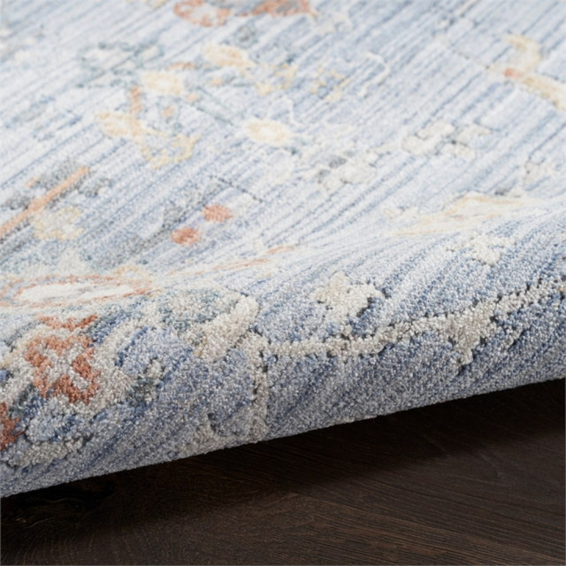 Nourison Home Timeless Classics 12' Runner Blue Ivory Vintage Indoor ...