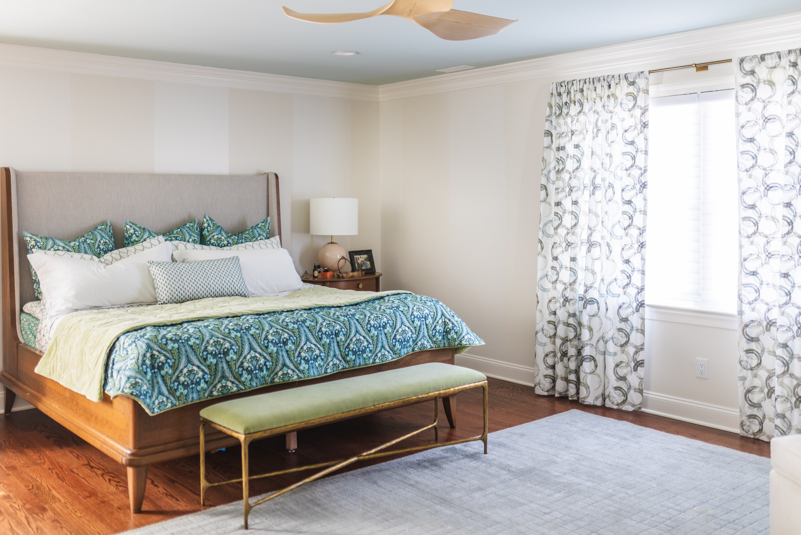 Drapes and custom bedding