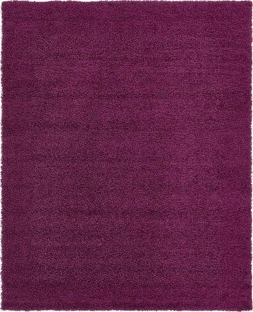 Eggplant Purple Solid Shag Area Rug Contemporary Area Rugs by eSaleRugs