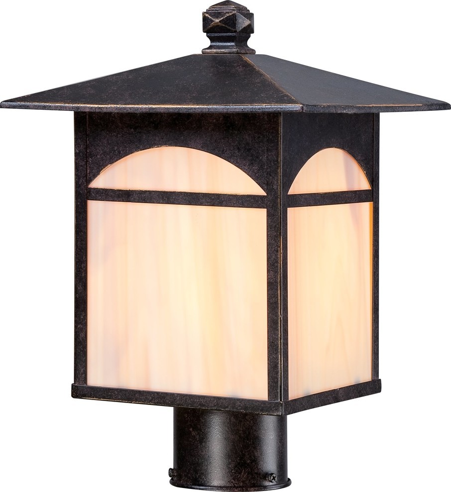 Nuvo Canyon ES 1-Light Umber Bronze Outdoor Post Top Light