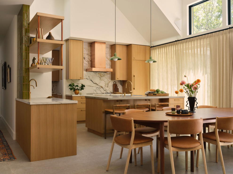 Example of a trendy dining room design in San Francisco
