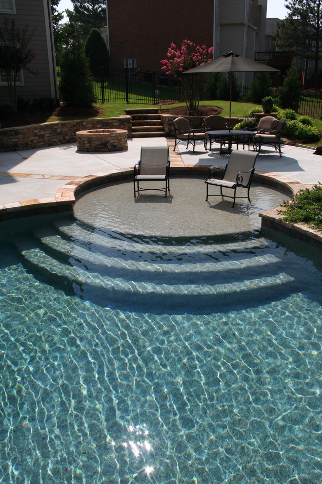 Inspiration for a traditional pool in Atlanta.