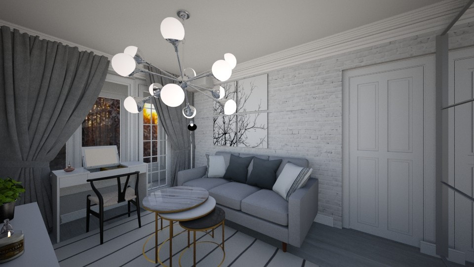 Новостройка гостиная сканди