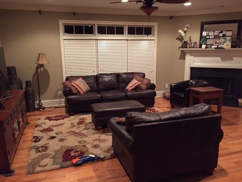 awkward window placement living room