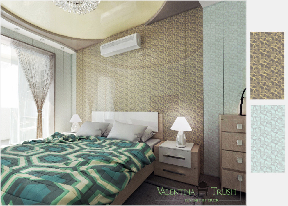 Дизайн спальни из ПВХ панелей