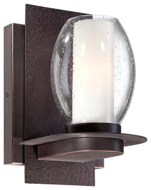Contemporary Luminary 9 1/2&quot; High Bronze Wall Sconce