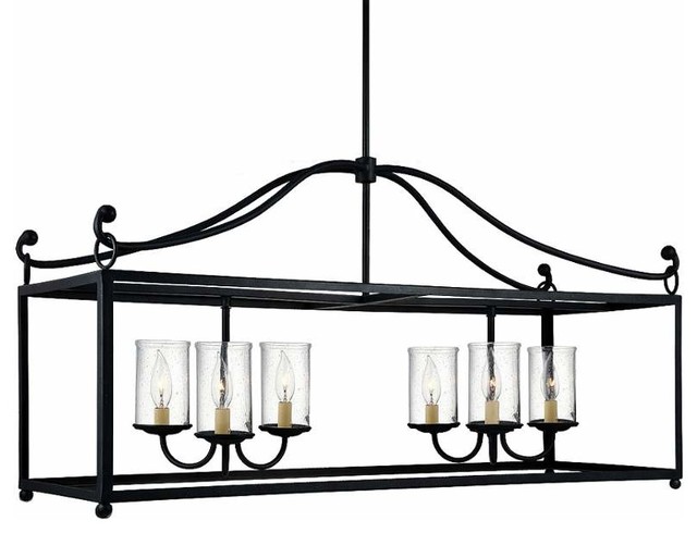 Declaration 6 - Light Island Chandelier , Antique Forged Iron