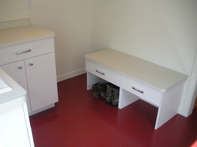Boot Bench W/Open Bottom contemporaneo-entrada