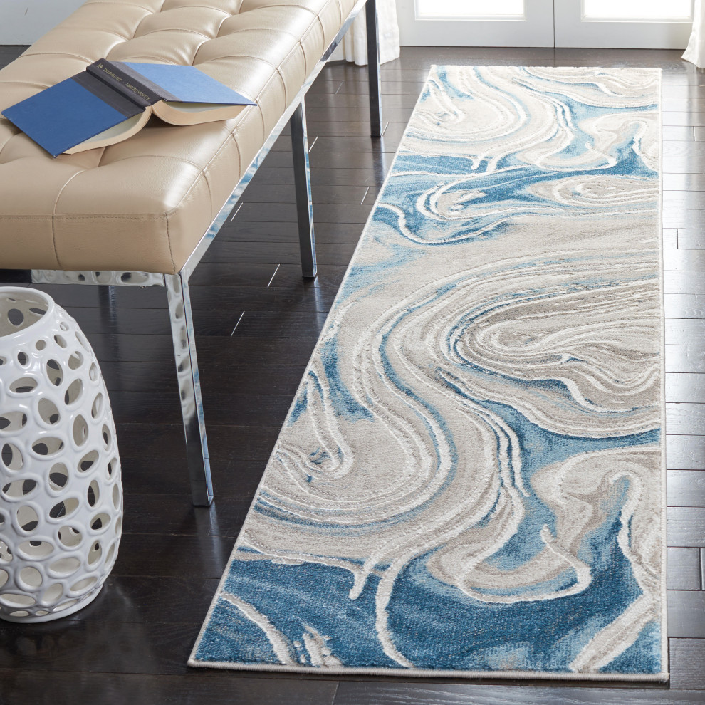 Safavieh Meadow Collection MDW553 Rug, 2'x11' Contemporary Hall And