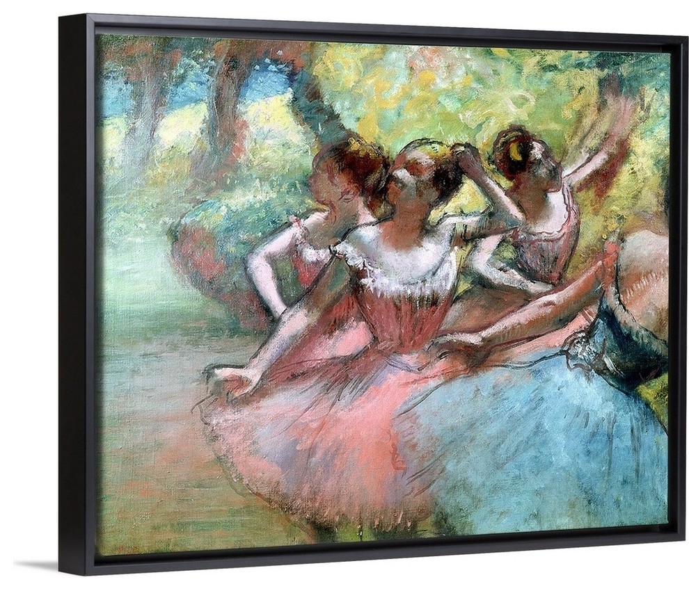 Four ballerinas on the stage" Floating Frame Canvas Art - Contemporary -  Prints And Posters - by Great Big Canvas | Houzz