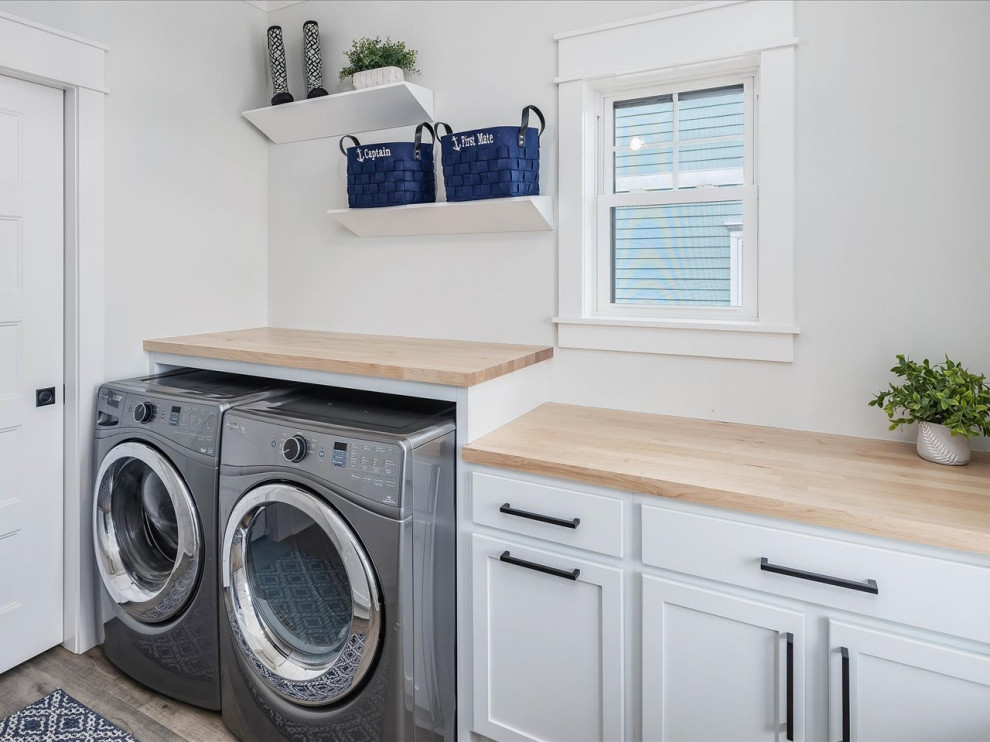 Traditional Coastal Pantry, Laundry & Office Design Chocowinity, NC ...