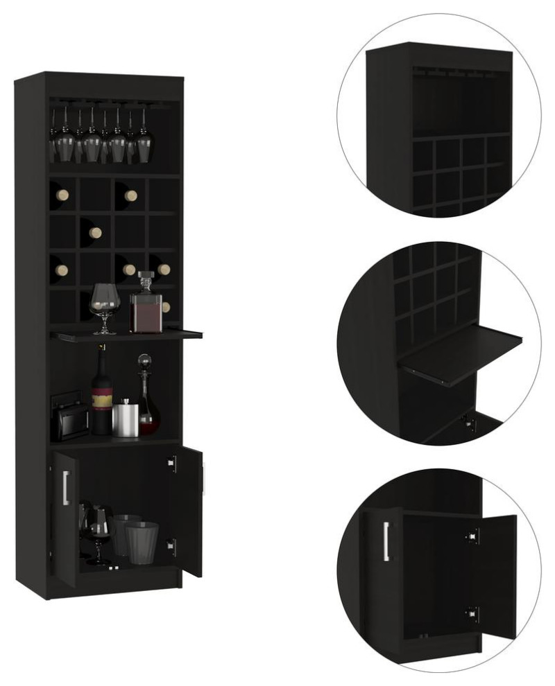 Soria Bar Cabinet - Black