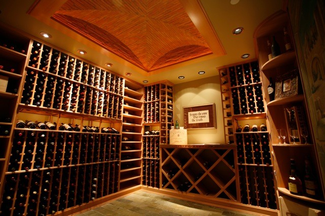 Photo of a traditional wine cellar in Portland.