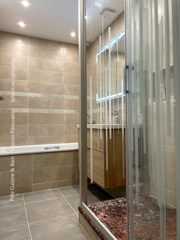 SALLE DE BAIN & SALLE D'EAU: rénovation totale pour un espace bain & douche
