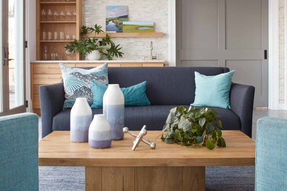 Inspiration for a coastal home design remodel in Manchester