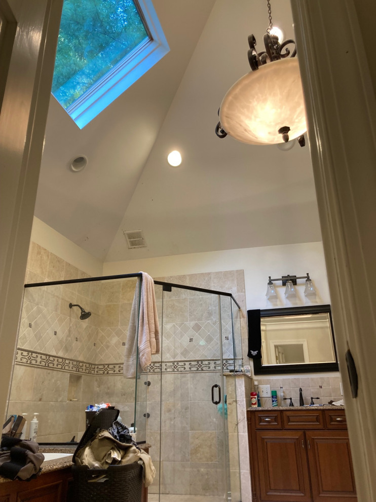 vaulted shower situation…help!