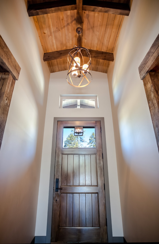 Inspiration for a rustic home design remodel in Denver