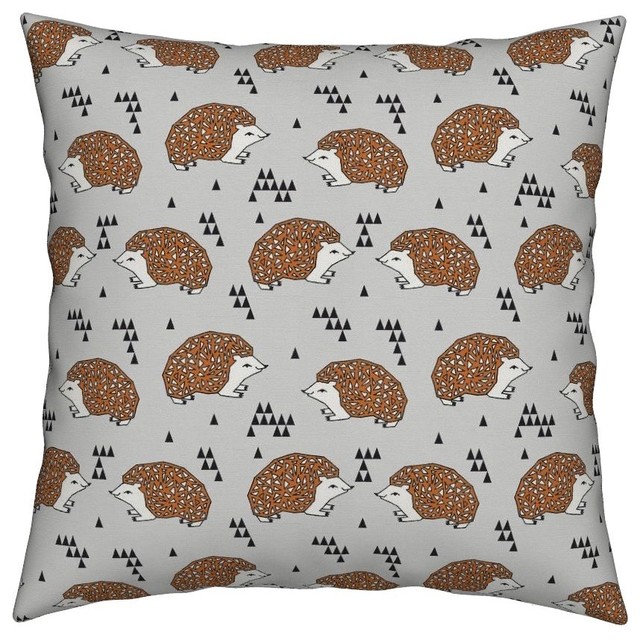 Geo Hedgehog Geometric Triangles Baby Nursery Throw Pillow Organic Sa Geo Hedgehog Geometric Triangles Baby Nursery Throw Pillow Organic Sa