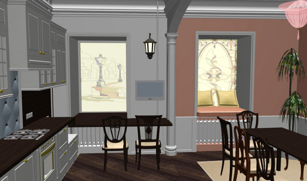 Английский колониальный. Дизайн-проект квартиры в историческом доме 1890 года на