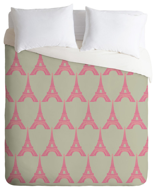Deny Designs Bianca Green Oui Oui Duvet Cover, Queen Contemporary