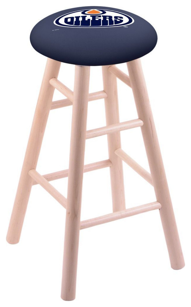 Holland RC Edmonton Oilers 36" Swivel Maple Bar Stool Natural