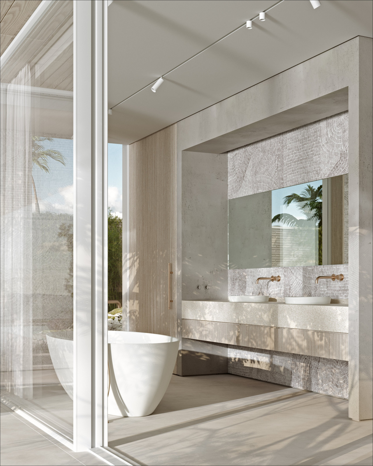 Ванна ALDA и раковины MAREA в дизайн-проекте ванной комнаты