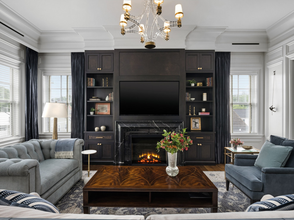 Living room - transitional living room idea in Baltimore