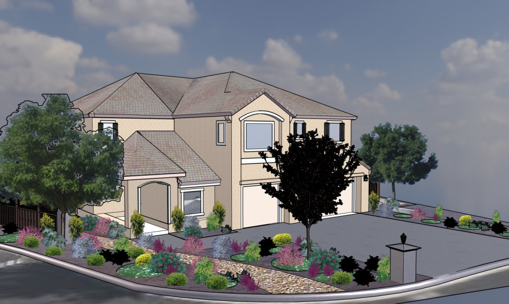 Alternate Front Yard Design for a Silicon Valley Residence