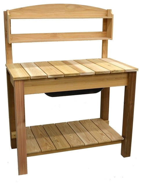 Phat Tommy Classic Potting Bench And Shelf - Merry Garden Potting Bench With Recessed Storage Phat Tommy Classic Potting Bench And Shelf - Merry Garden Potting Bench With Recessed Storage