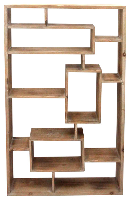 Wooden Wall Shelf Brown Farmhouse Display And Wall Shelves By Sagebrook Home Houzz