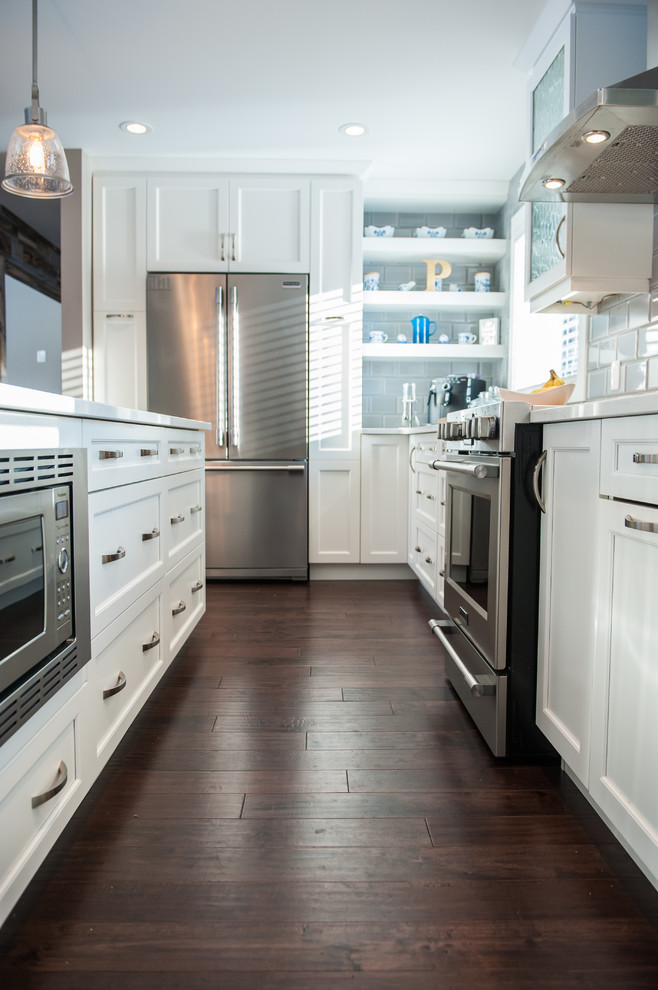 Example of a mountain style kitchen design in Edmonton