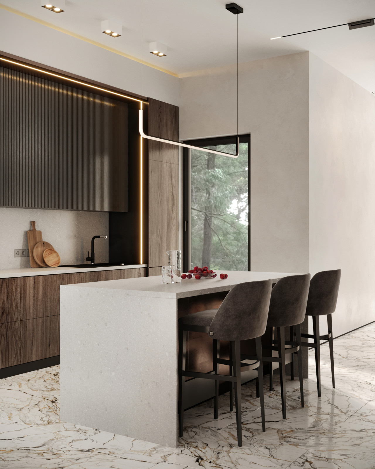 Загородный дом, минималистичный и строгий