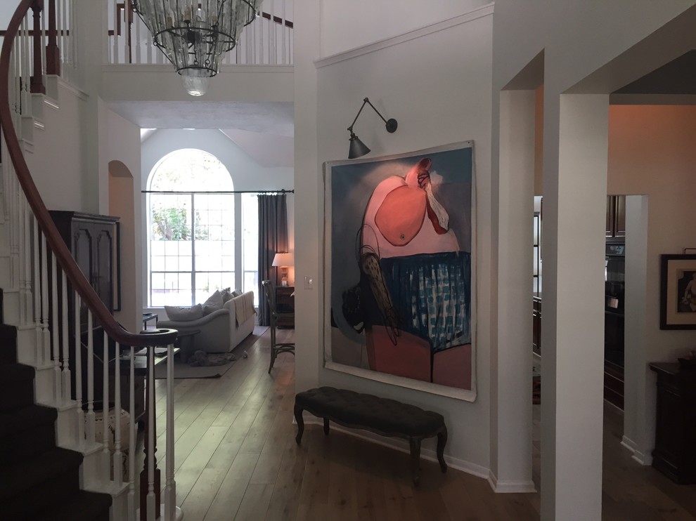 Inspiration for a transitional entryway remodel in Houston
